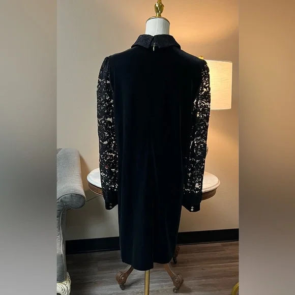 Draper James Black Dress with Lace Sleeves - Picture 5 of 11